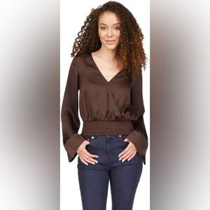 MICHAEL Michael Kors Women's Smocked Kimono Sleeve Top